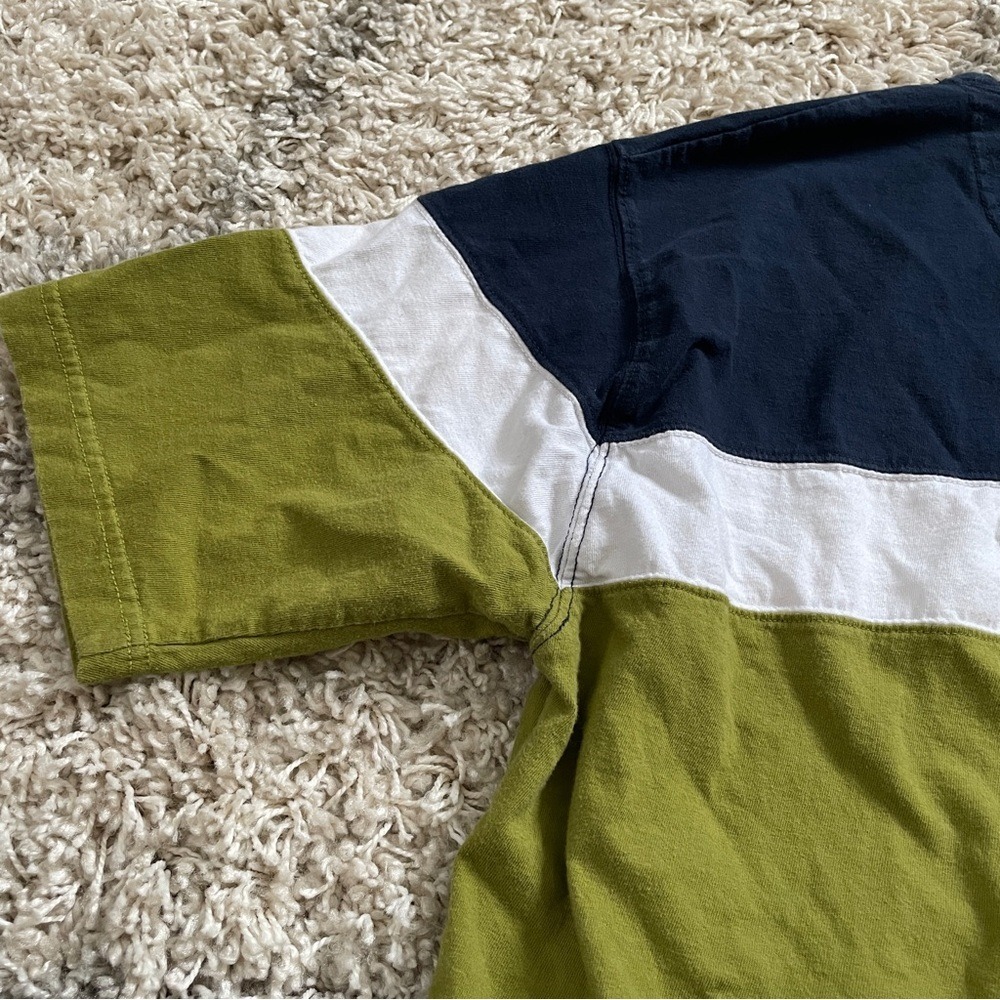 Consensus Sportswear Mens Color‎ block T-Shirt Navy White Olive Green Cotton L - Picture 9 of 9